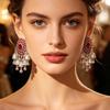 Retro Nepalese Tassel & Beaded Hollow Bell Earrings for Women