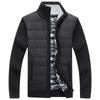 Winter Men's Warm Knitted Jacket with Plush and Thick Standing Collar Men's Loose Size Padded Cardigan