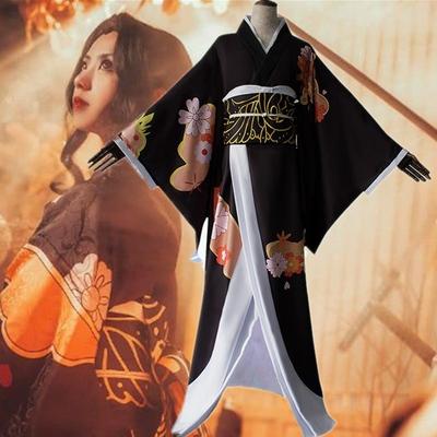 Demon Slayer: Kimetsu No Yaiba - Muzan Kibutsuji Cosplay Costume (Female) - Complete Set (Costume + Headwear + Wig) 0076