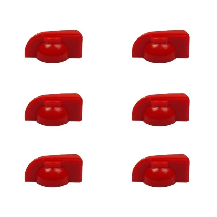 6Pcs Plastic Chicken Head Pointer Knob Effect Pedal Knobs Replacement Plastic Guitar Amplifier Knobs Easy to Use