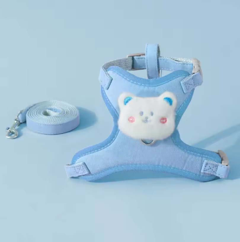 Vest-Style Puppy Leash Cat Walking Harness Teddy Bichon Bear Small Cat Chest Strap Out Cat Chain Pet Accessory