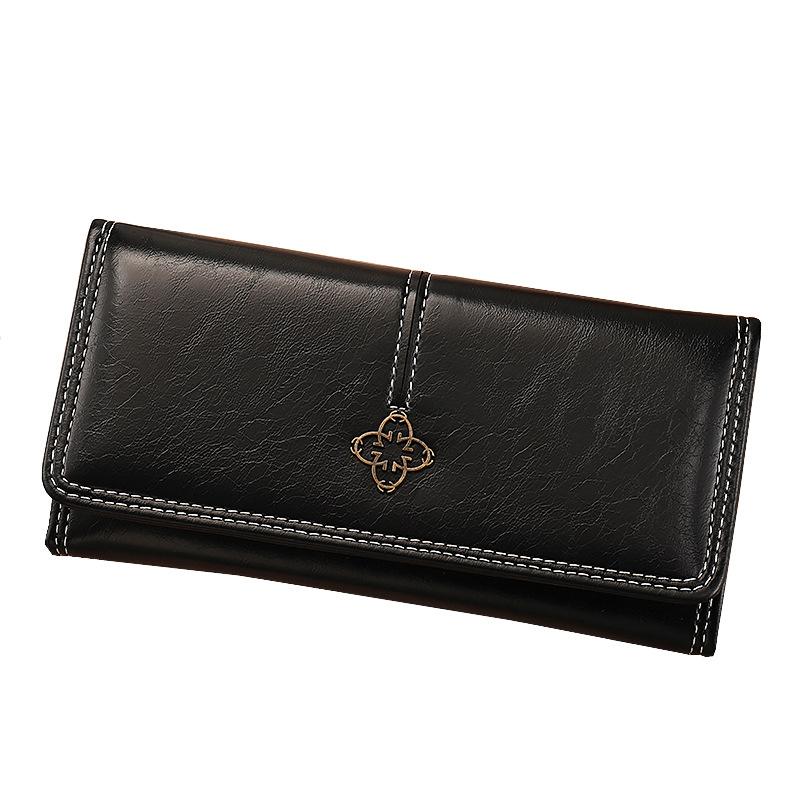 Multifunctional 0% off student handbag wallet women's long retro zipper large capacity multi-card change bag