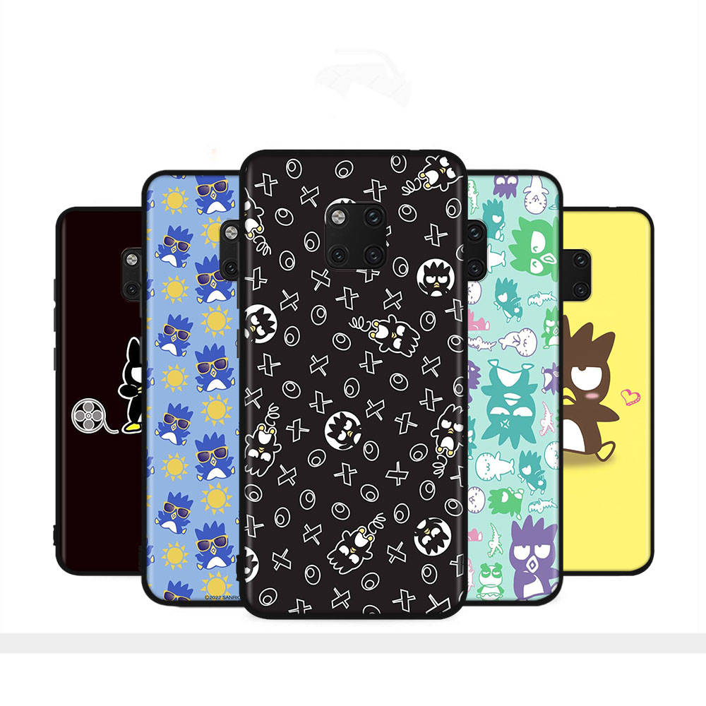 HK5 Badtz Maru Black Sofe Case for iPhone 16 15 Plus 14 13 Pro 8 SE XR XS Max P30 Nova 5T Y5P Y6 Y7 Y8P Y9 Realme C30 C33 C31 VIVO Y36 V27