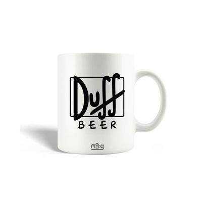 Taza - Los Simpsons - Cerveza Duff - Cerámica - Negro - 30cl