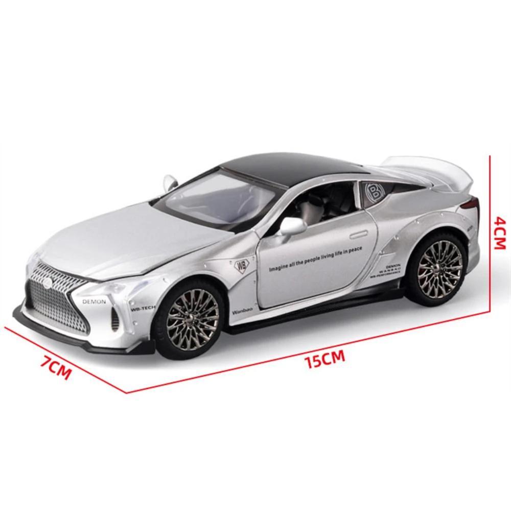 1/32 Alloy Diecast Car Toy LEXUS LC500 Sports Car Metal Model Simulation with Pull Back Sound and Light Collection Children Gift