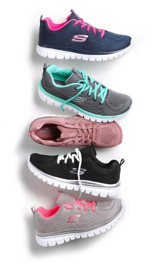 Кроссовки Skechers Graceful - Get Connected серый/коралловый