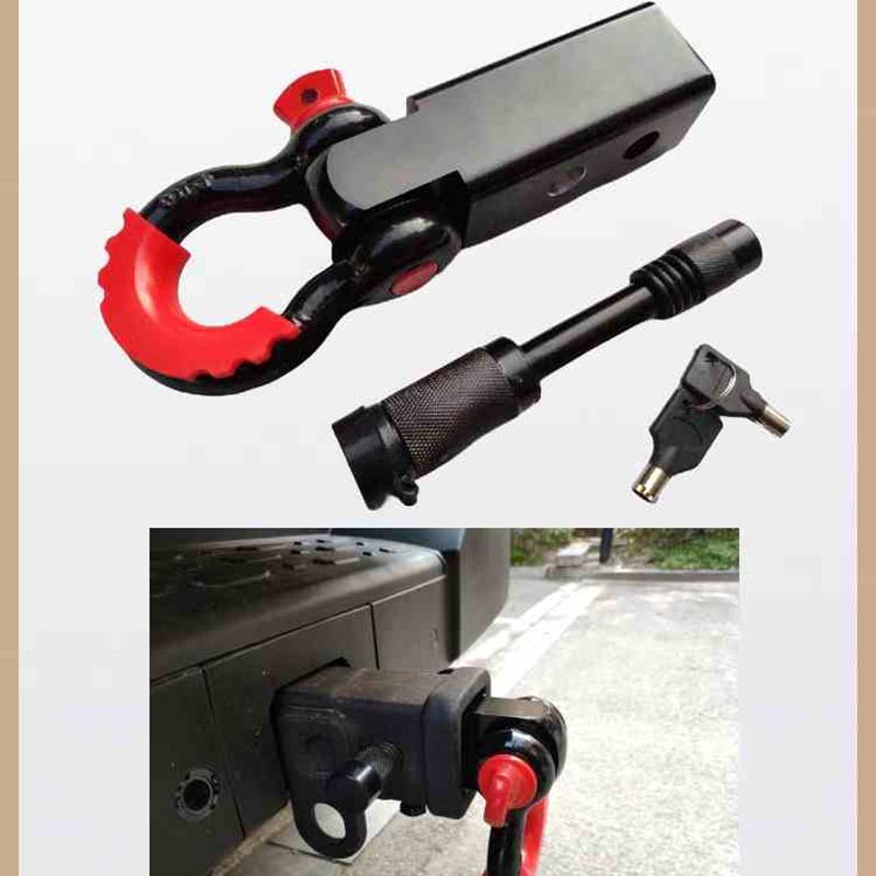 Tow Hitch Receiver 2"15T Break Strength Shackle Hitch Receiver with 3/4 Shackle Towing Accessories for Vehicle Trailer Recovery