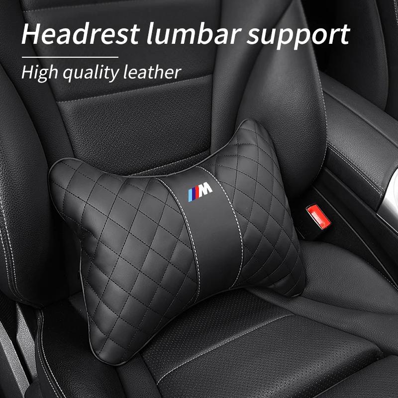 BWQ1 Car Sticker Hot 2026 For BMW Car Logo Headrest Neck Cushion Lumbar Support Memory Foam Pillow For BMW M X1 X3 X5 X6 X7 E30 E90 M