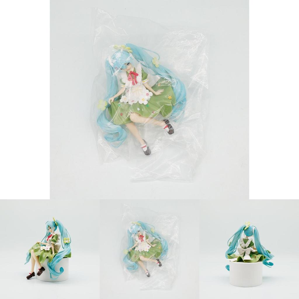 Hatsune Miku Pvc Model Ornament With Four Leaf Clover Style For Gift And Collectors Display