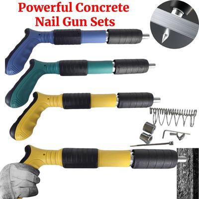 Manual Steel Nail Gun Handheld Powerful Concrete Nail Gun Wall Fastening Rivet Tool Air Nailer Gun for Flooring Roofing Framing