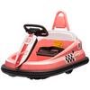 6V Electric Kids Bumper Car, 6V Spin Waltz Car, with Music, Horn, Lights - Pink