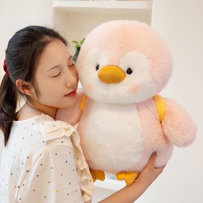 25cm Standing Cartoon School Penguin Doll Plush Toy Soft Stuffed Cartoon Animal Blue Black Pink Kawaii Pillow Birthday Gift