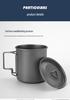 TA1 Titanium Outdoor Mug with Folding Handle - Portable Single-Layer Water, Coffee, and Tea Cup for Camping and Picnics