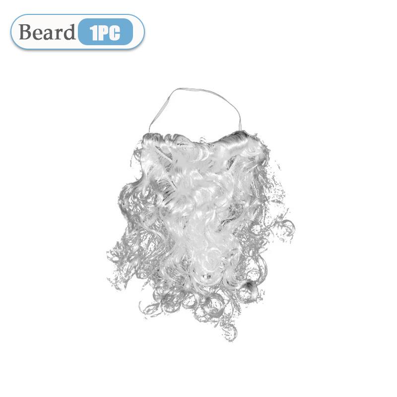 1-10PCS Santa Claus Beard Eight Character Beard Adult Children's Beard White Fake Beard 2025 New Christmas Decoration Prop