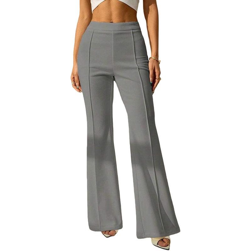 European-Style High-Waisted Wide-Leg Women s Business Trousers M