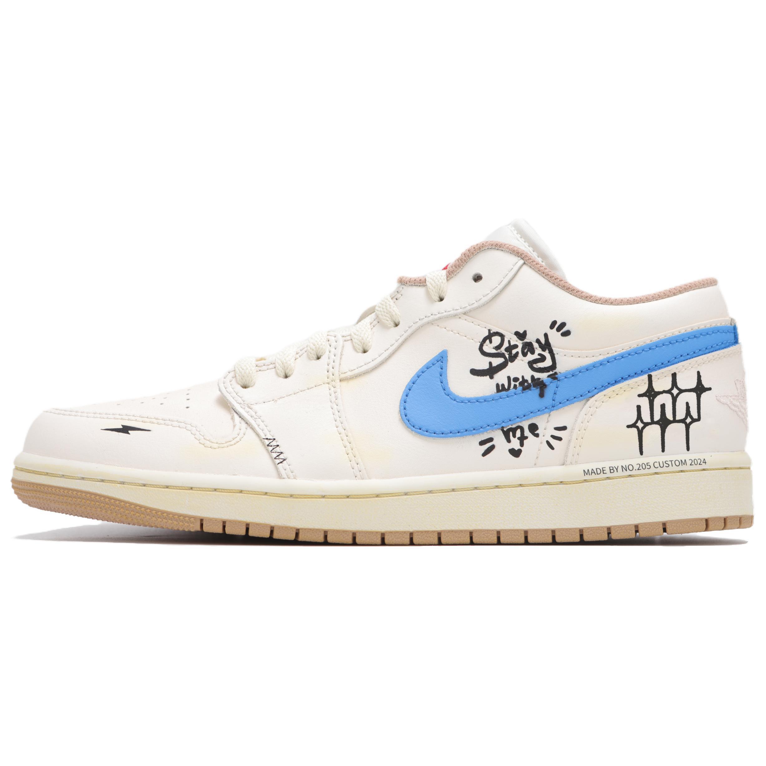 

Jordan Air Jordan 1 Low top Vintage Basketball Shoes Men s Ecru 553558-169(Teamfour-) 44