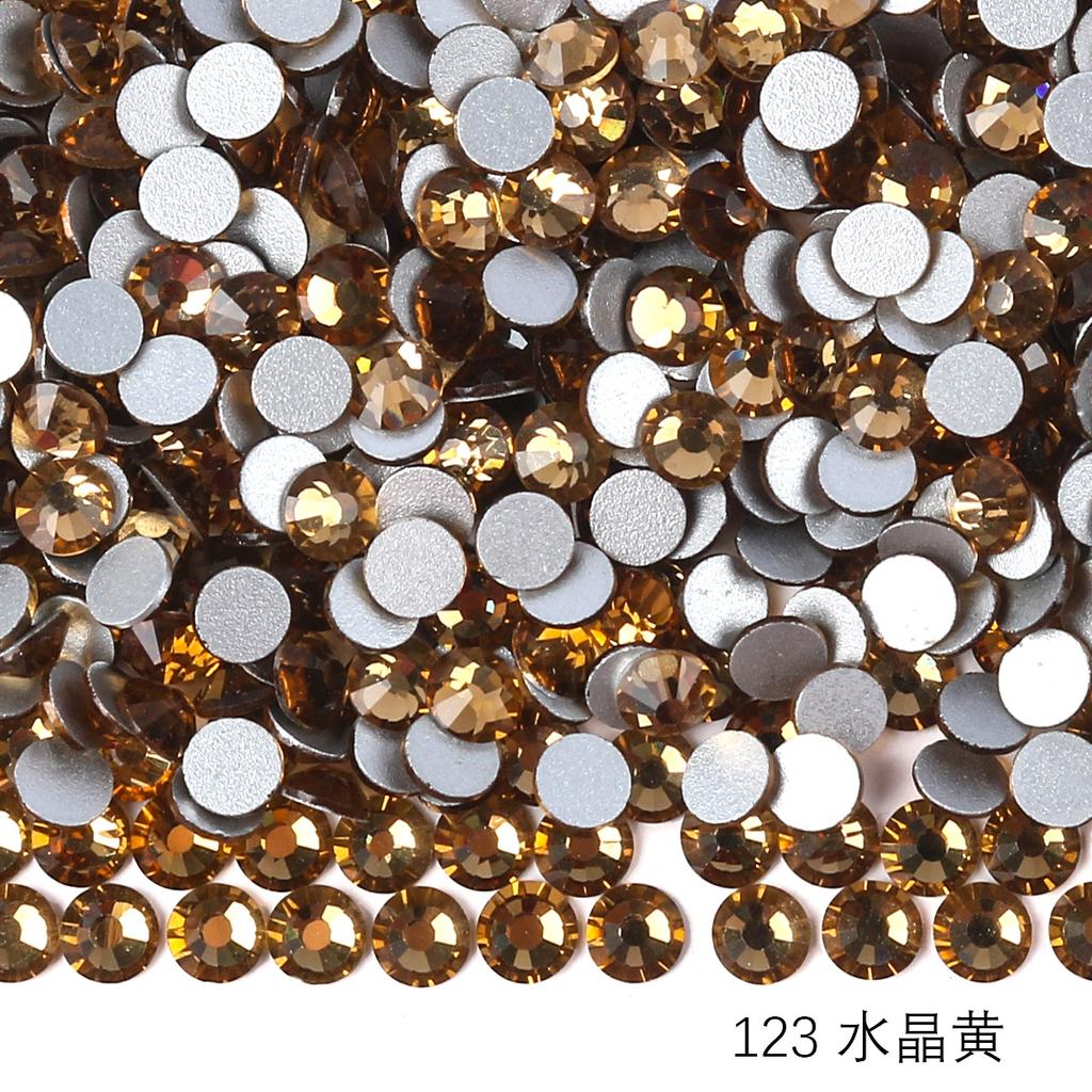 Verre Rond Strass Manucure DIY Diamant Bijoux, Accessoires Coque Téléphone Portable Autocollant Strass, Verre Cristal Fond Plat Strass Imitation Diamant