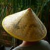 Chapéu de Bambu Respirável Chinês com Tira de Queixo à Prova de Vento Tecido à Mão Oriental Proteção Solar Pesca ao Ar Livre Agricultor de Arroz Cônico Dança da Palha