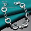 West Lake Beauty Silver Heart Charm Bracelet for Women