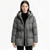 Womens Short Puffer Coat With Hood Slim Fit White Duck Down Winter Warm Outerwear