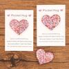 Pack of 3 Sophisticated Pocket Hug Heart Shape Ornament Pocket Hug Heart for Women Friend University School Gift