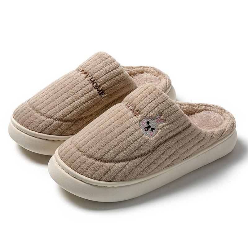 

Утепленные плюшевые туфли, Нескользящие домашние хлопковые тапочки, Милые тапочки Fits 39-40 хаки