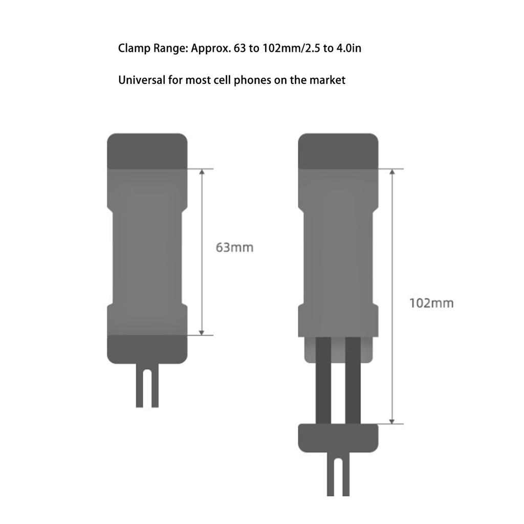Camera Phone Holder Mount for OSMO Pocket 3 Handheld Action Camera Front Cell Phone Holder Tripod Adapter with 1/4 Screw Hole for Extension Rod