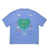 Li Ning X Taka Sha Collaboration Letter Print Breathable Versatile Short Sleeve T-Shirt Unisex Tops Harmonious-Blue AHSV807-1