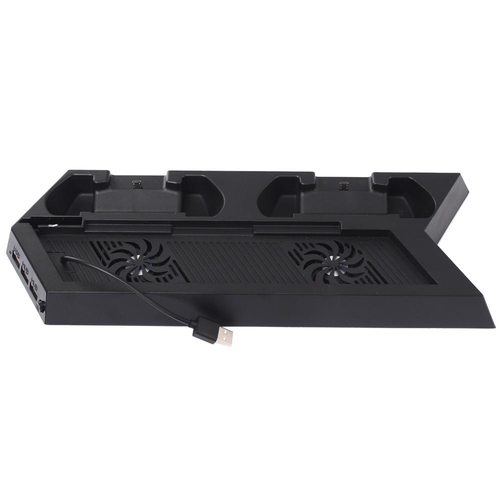 

For PS4 Vertical Stand and Cooling Station Dual Controller Charger Station Dock Cooling Fan & Charging Stand for Playstation 4 чёрный