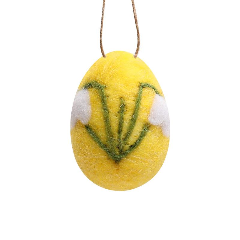 1PC Wool Felt Easter Decoration Foam Eggs Diy Decoration Hangings Simulation Eggs Easter Small Fresh Multi-Colour