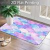 1pc Oversized Dreamy Rainbow Fish Scale Themed Floor Mat - Non-Slip Machine Washable Mat with Pink Blue Purple Gradient Mermaid Scale Pattern, Soft Cu