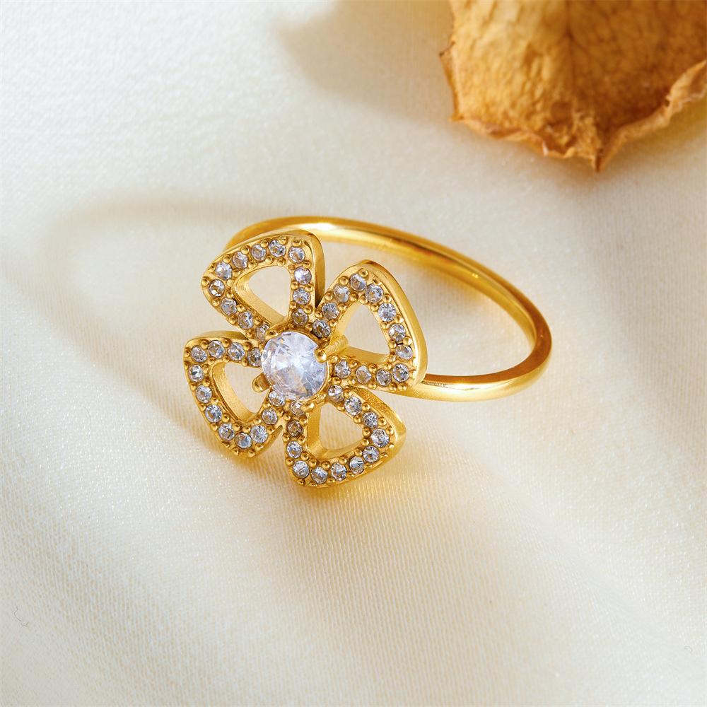 

Кольцо из титановой стали Love с бриллиантами, открытое, женское, неправильной геометрической формы, в стиле ретро, нишевое, универсальное