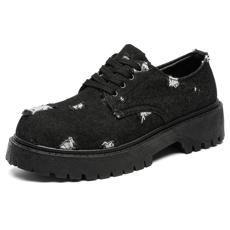 Z original niche destruction Fengdebi shoes new personalized casual shoes platform big head leather shoes