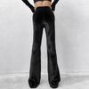 New Autumn And Winter Clothing Hot Selling High Waisted Slim And Comfortable Micro Flared Pants Velvet Casual Pants For Women