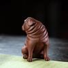 Yixing Purple Clay Tea Pet Chinese Zodiac Dog Statue Animal Tea Figurine Ornaments Household Handmade Tea Set Decoration