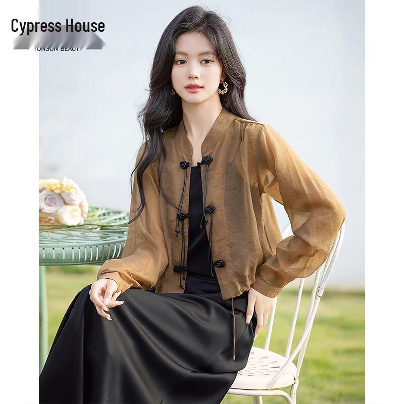 Women s Chinese Style Button Stand-Collar Shirt XL