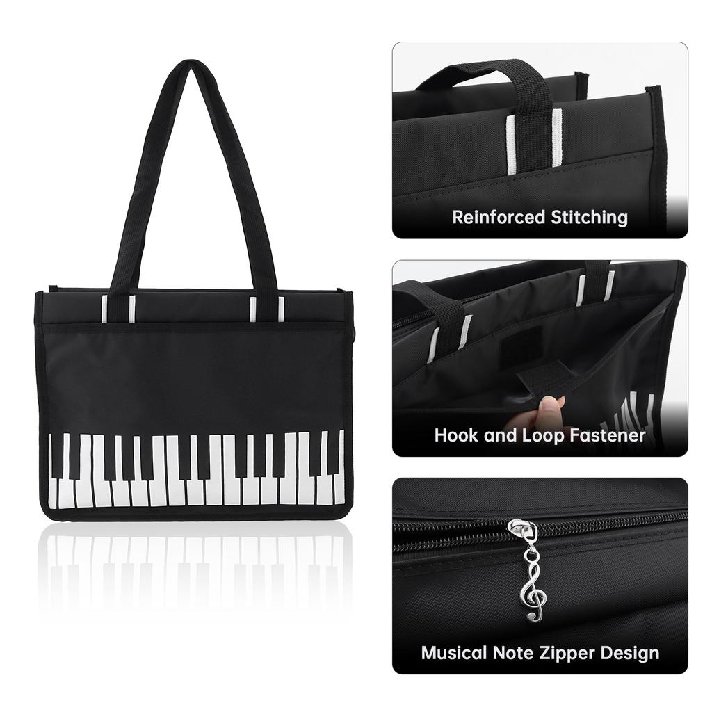 Waterproof Oxford Cloth Music Tote Bag Professional Sheet Music Organizer Tutoring Choir Accessories Storage