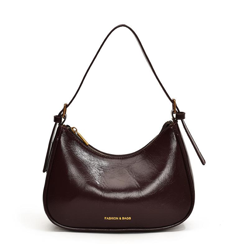 Simple Underarm Bag Texture Bag Fashionable New Bag Women's Fashion Popular Shoulder Bag Baguette Dumpling Bag