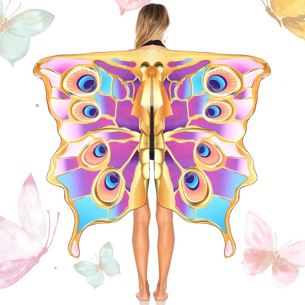 Halloween cos butterfly wings shawl stage performance rotating cape European and American new big butterfly cape