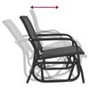 Garden Swing Chairs 2 pcs Black 61 x 76 x 87 cm Textilene & Steel
