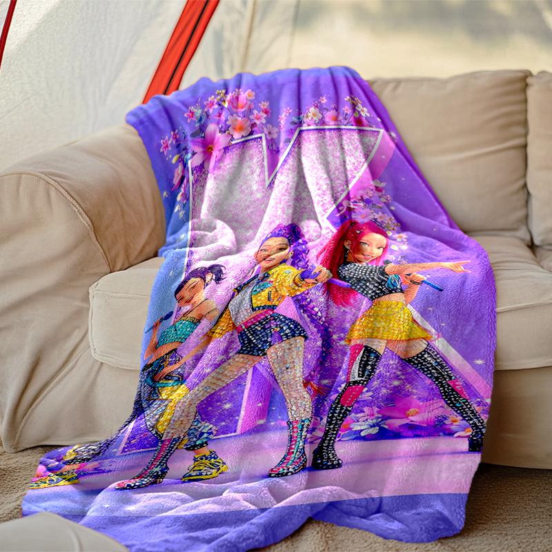 1pc Kpop Demon Hunters Blanket, Cozy Printed Throw Blanket, A Heartfelt Gift for Your Family and Friends