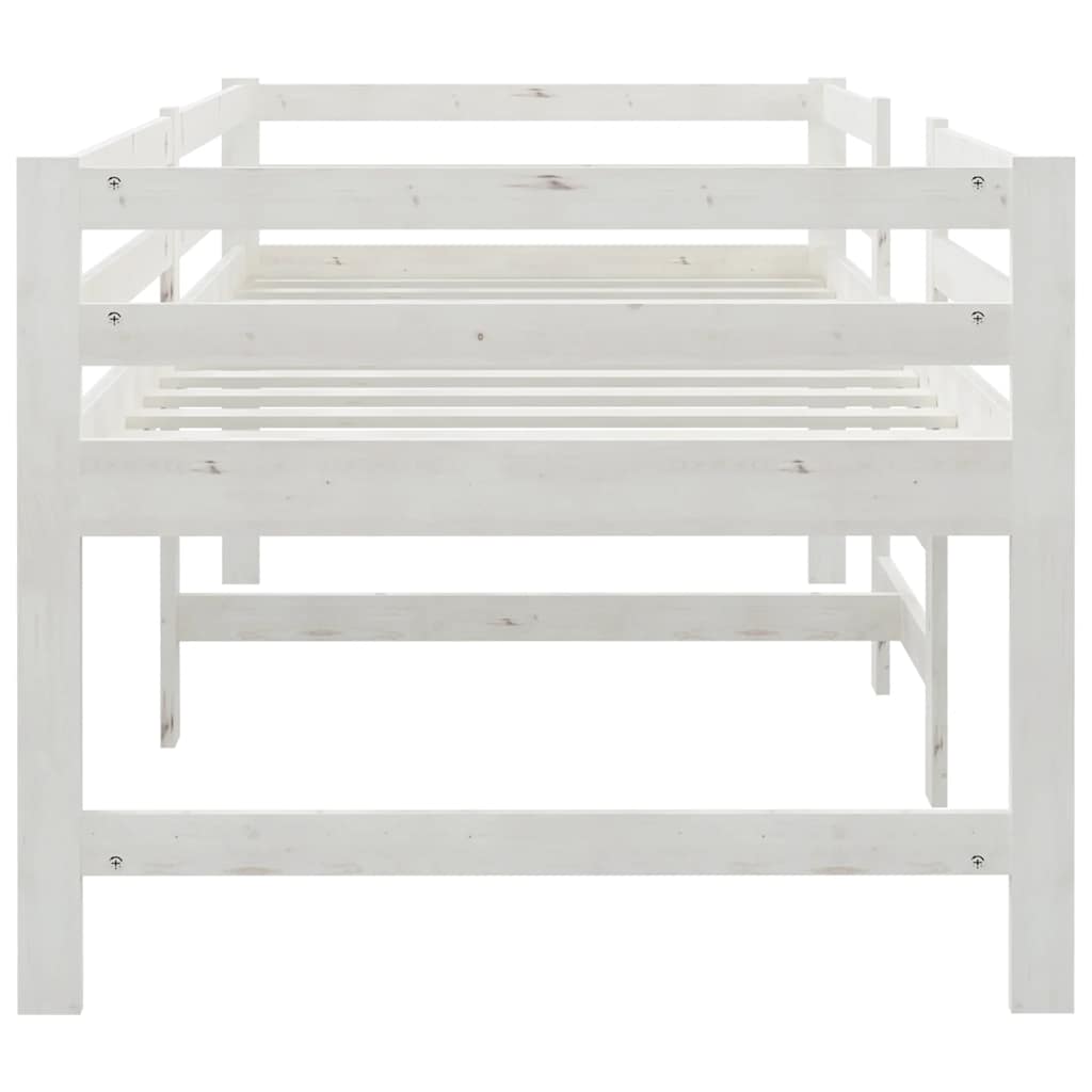 Solid Wood Bed without Mattress White 90x200 cm Pine Wood