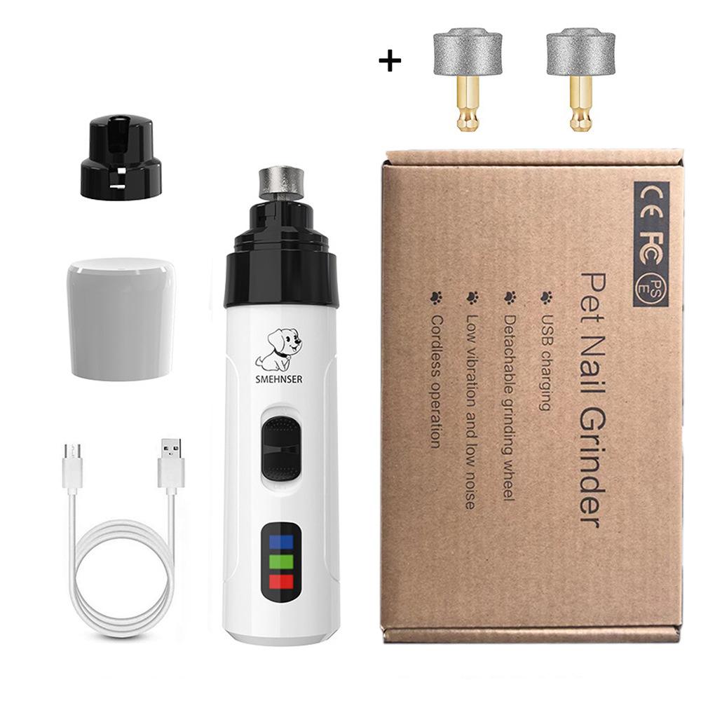 Pet Nail Grinder USB Rechargeable Dog Electric Nail Clipper Cat Claw Beauty Grinder Silent Pet Nail Clipper Beauty Trimming Tool