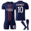 Adolescenți Copii Adulți Nume Personalizat Echipamente de Fotbal 25/26 PSG Acasă #10 O.DEMBÉLÉ Set Tricou Sport Antrenament cu Șosete