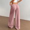 Women’s Casual Wide Leg Pants Loose Fit Drawstring Waist Lightweight Trousers with Pockets for Everyday Wear