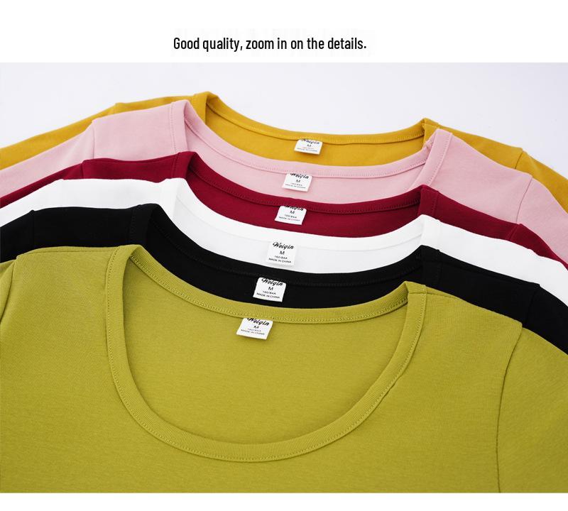 Women's 2026 Spring/Summer Loose Fit Pure Cotton Short Sleeve Round Neck T-shirt