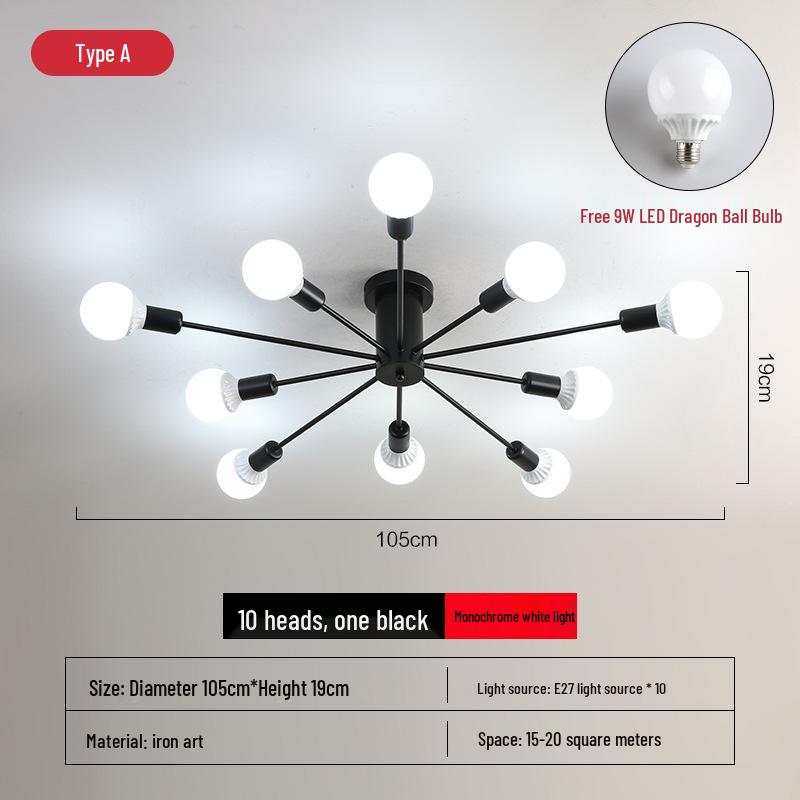 Nordic LED Ceiling Light: Modern Minimalist Design for Bedrooms & Living Rooms