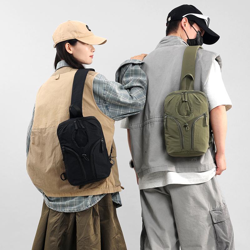 Multifunkční náprsní taška Pánská taška přes rameno Dámská velkokapacitní sportovní crossbody taška s držákem na vodu