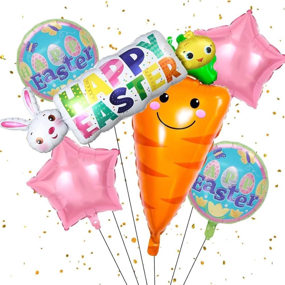Easter Aluminum Film Balloon Rabbit Chicken Cartoon Modeling Children'S Birthday Party Decoration Aluminum Foil Balloon