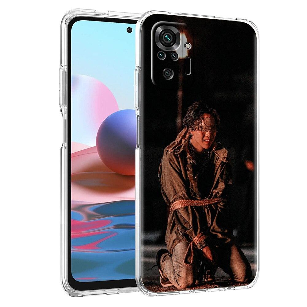 Phone Case For Xiaomi Poco X3 NFC M3 F3 Redmi Note 9S 9 8 10 Pro 7 8T 9C 9A 8A K40 Soft Silicone Clear Cover Coque Agust D Suga